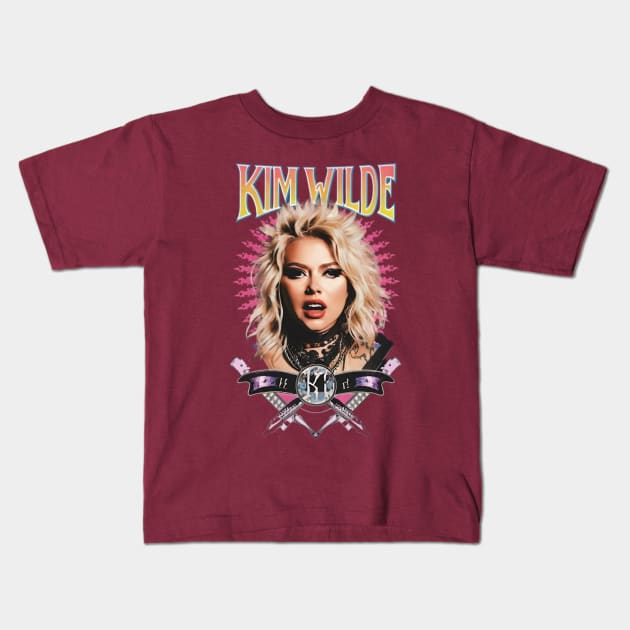 Kim Wilde - Pop Music singer 80s 90s Kids T-Shirt by Banditec
